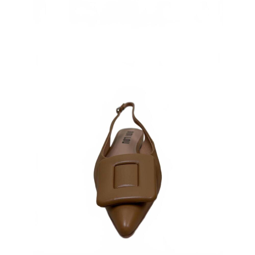 NEW BIBI LOU women's bonnie slingback flat in tan